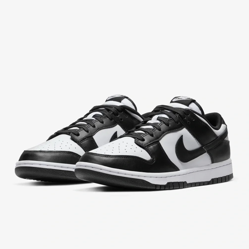 🆕 Nike Dunk Low Retro in White/White/Black Panda Men’s Size: 7 With Original Box - Picture 4 of 17
